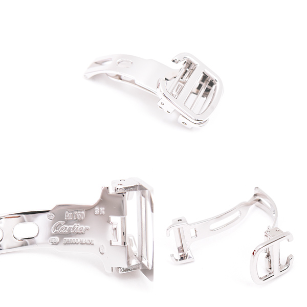 カルティエ 時計 レディース タンクアングレーズSM 2重ダイヤベゼル 電池式 ホワイトゴールド 750WG Cartier WT100015 中古