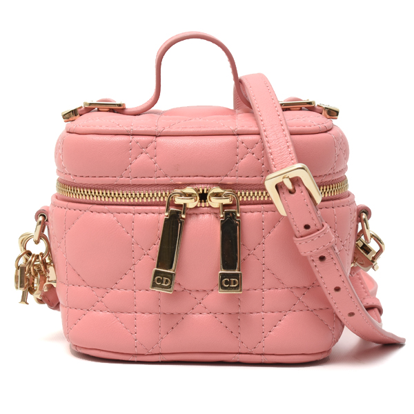クリスチャンディオール バッグ レディディオール マイクロヴァニティ ショルダーバッグ ラムスキン Christian Dior 中古