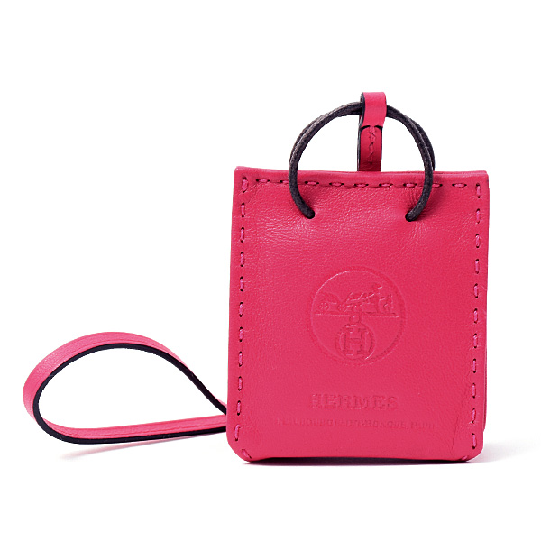 エルメス チャーム レディース サックオランジュ バッグチャーム Y刻印 ローズメキシコ ローズピンク アニューミロ HERMES 中古