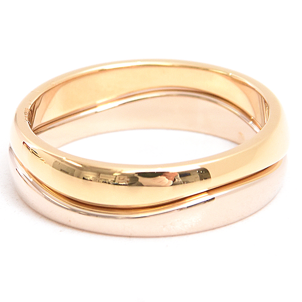 カルティエ 指輪 レディース ラブミー リング 53号 イエローゴールド ホワイトゴールド Cartier 750YG×WG 中古