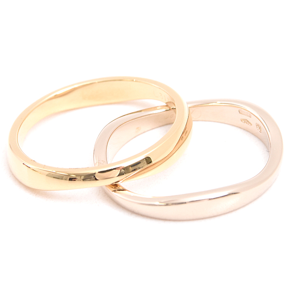 カルティエ 指輪 レディース ラブミー リング 53号 イエローゴールド ホワイトゴールド Cartier 750YG×WG 中古