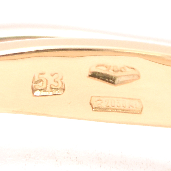 カルティエ 指輪 レディース ラブミー リング 53号 イエローゴールド ホワイトゴールド Cartier 750YG×WG 中古