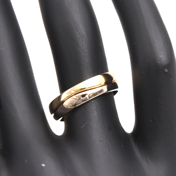 カルティエ 指輪 レディース ラブミー リング 53号 イエローゴールド ホワイトゴールド Cartier 750YG×WG 中古
