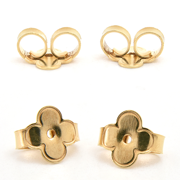 ルイヴィトン ピアス レディース ブックル ドレイユ スタッズ ルイゼット モノグラムフラワー ホワイト Louis Vuitton M00950 GP 中古