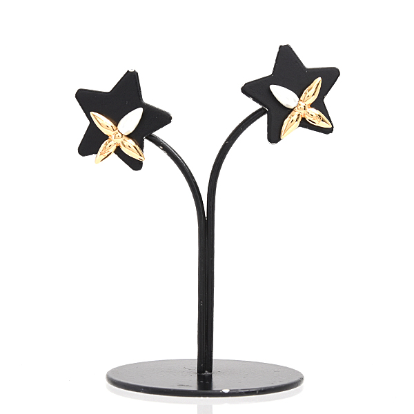 ルイヴィトン ピアス レディース ブックル ドレイユ スタッズ ルイゼット モノグラムフラワー ホワイト Louis Vuitton M00950 GP 中古