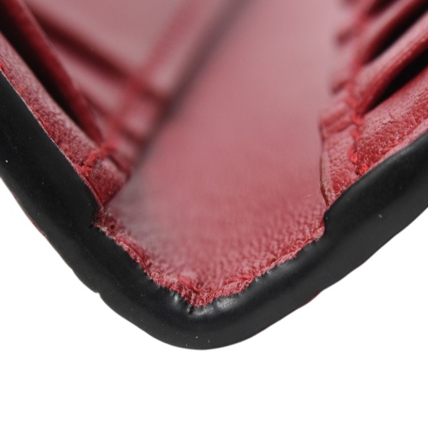 クリスチャンディオール ブランド小物 レディース 2つ折りカードケース ビー カーフ ボルドー Christian Dior 中古