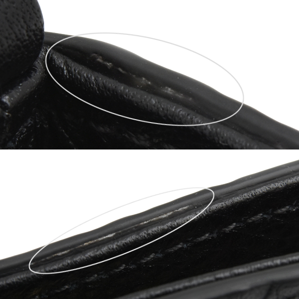 グッチ バッグ レディース GGエンブレム チェーンハンドバッグ ショルダーバッグ 2WAY ブラック グレインレザー 815277 中古j