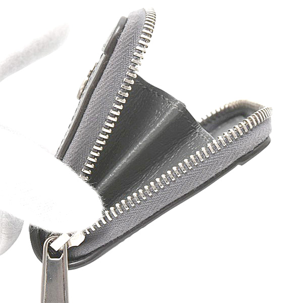 グッチ 財布 レディース オフィディア GGマーモント ラウンドファスナーコインケース レザー グレー 791744 中古