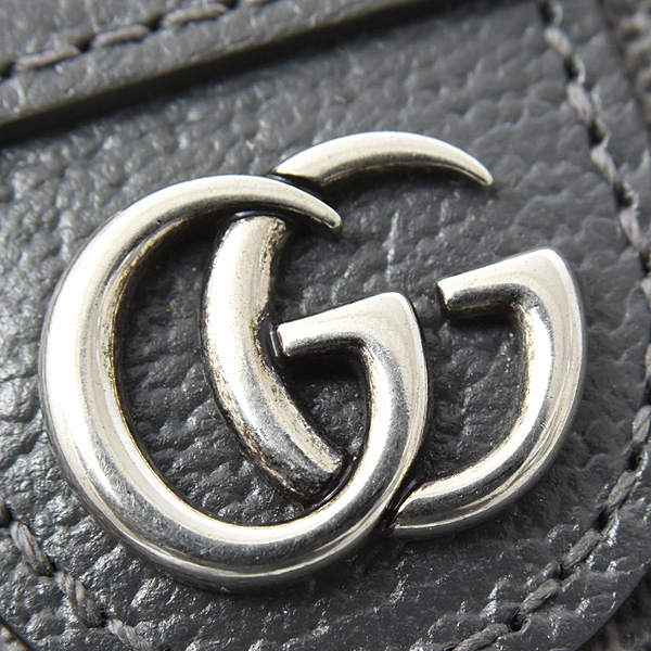 グッチ 財布 レディース オフィディア GGマーモント ラウンドファスナーコインケース レザー グレー 791744 中古