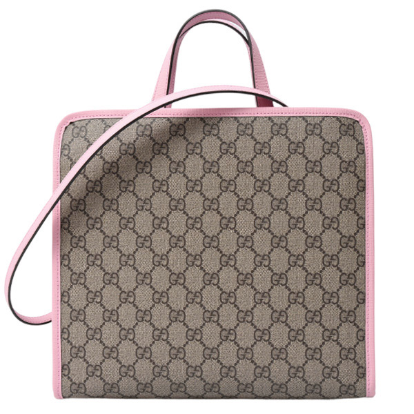 グッチ バッグ キッズ レディース トートバッグ チルドレンズ ヒグチユウココラボ ラビット GGスプリーム ベージュ×ピンク PVC GUCCI 630542 中古