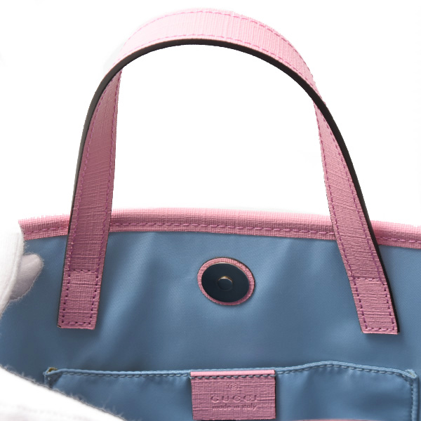 グッチ バッグ キッズ レディース トートバッグ チルドレンズ ヒグチユウココラボ ラビット GGスプリーム ベージュ×ピンク PVC GUCCI 630542 中古