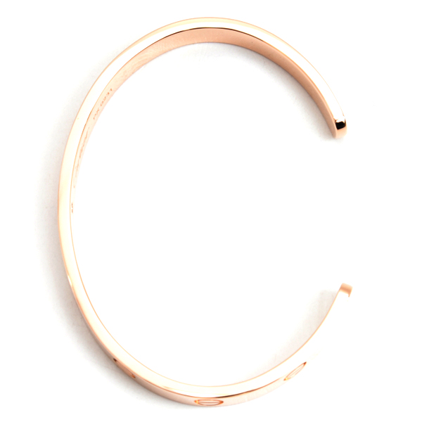 カルティエ ブレス レディース ラブ オープン バングル ブレス 1Pピンクサファイア 17サイズ ピンクゴールド Cartier 750PG 中古