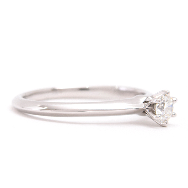 ティファニー 指輪 レディース ダイヤ ソリティア リング 13号 D0.23ct 立爪 プラチナ PT950 TIFFANY 中古