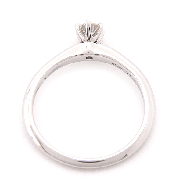 ティファニー 指輪 レディース ダイヤ ソリティア リング 13号 D0.23ct 立爪 プラチナ PT950 TIFFANY 中古