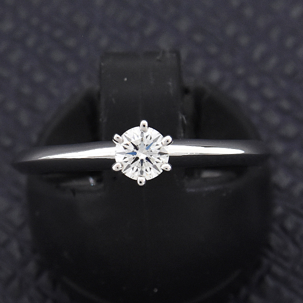 ティファニー 指輪 レディース ダイヤ ソリティア リング 13号 D0.23ct 立爪 プラチナ PT950 TIFFANY 中古