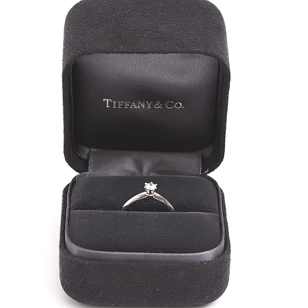 ティファニー 指輪 レディース ダイヤ ソリティア リング 13号 D0.23ct 立爪 プラチナ PT950 TIFFANY 中古