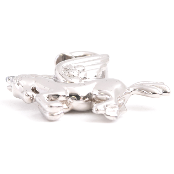 エルメス 小物 レディース ペガサス カデナ バッグチャーム シルバー HERMES メタル 中古