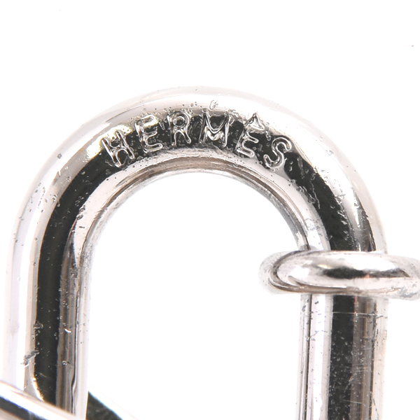 エルメス 小物 レディース ペガサス カデナ バッグチャーム シルバー HERMES メタル 中古