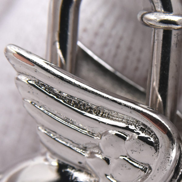 エルメス 小物 レディース ペガサス カデナ バッグチャーム シルバー HERMES メタル 中古