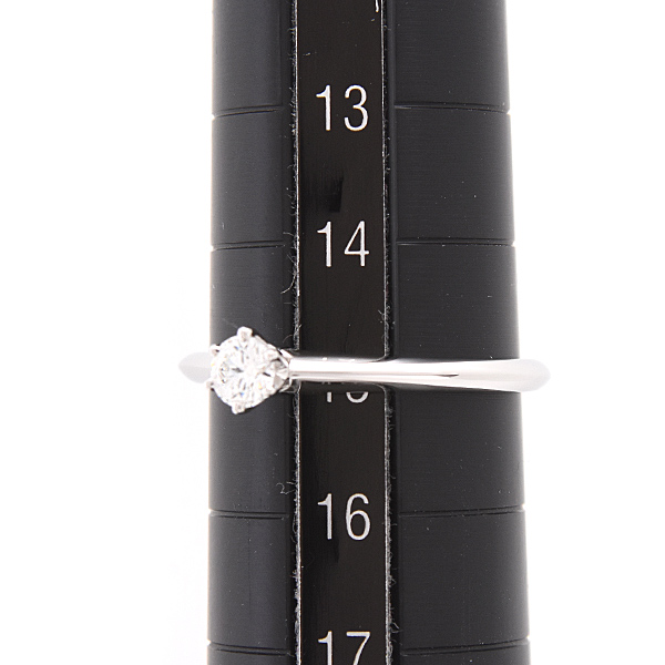 ティファニー 指輪 レディース ダイヤ ソリティア リング 15号 D0.21ct 立爪 H-VS1-EX プラチナ PT950 TIFFANY 中古