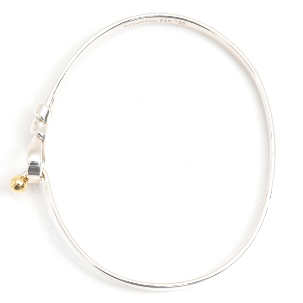 ティファニー バングル レディース フック&アイ バングル シルバー ゴールド TIFFANY SV925×750YG 中古