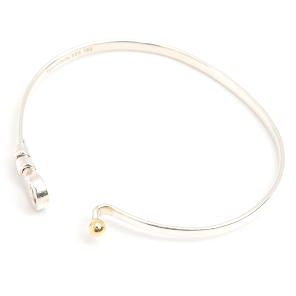 ティファニー バングル レディース フック&アイ バングル シルバー ゴールド TIFFANY SV925×750YG 中古