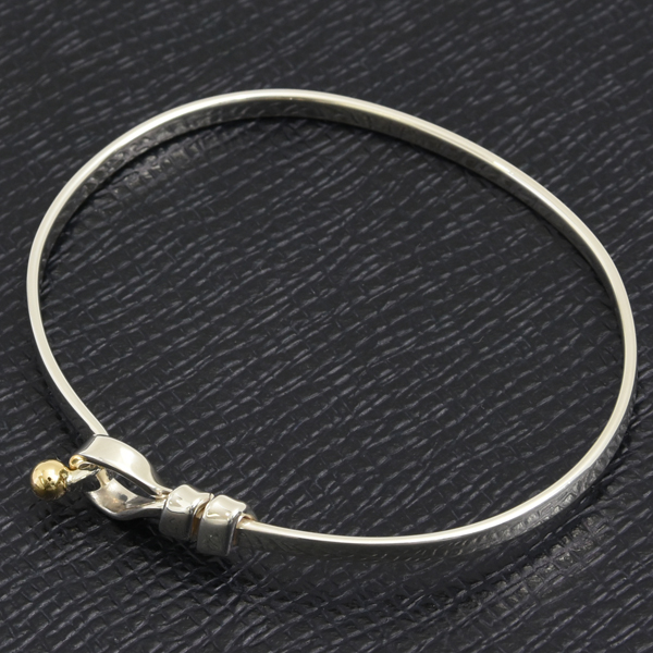 ティファニー バングル レディース フック&アイ バングル シルバー ゴールド TIFFANY SV925×750YG 中古