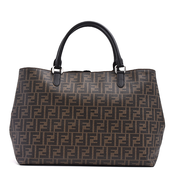フェンディ バッグ メンズ レディース ズッカ トートバッグ 2WAY ブラウン PVC FENDI 7VA467 中古