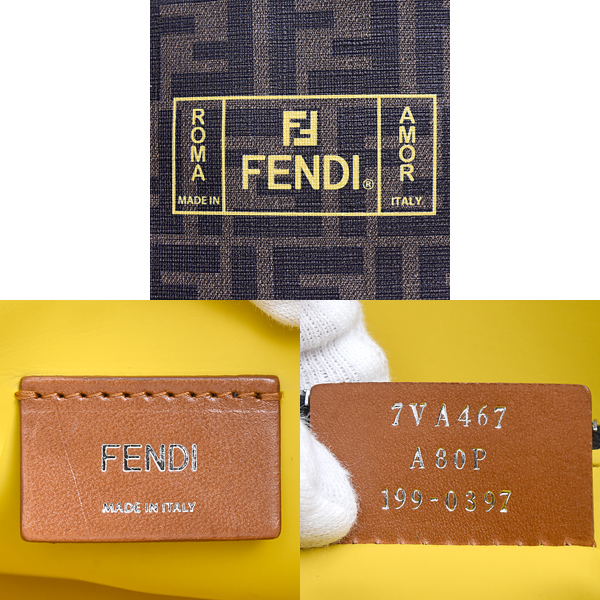 フェンディ バッグ メンズ レディース ズッカ トートバッグ 2WAY ブラウン PVC FENDI 7VA467 中古