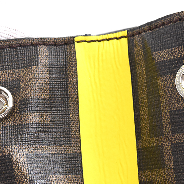 フェンディ バッグ メンズ レディース ズッカ トートバッグ 2WAY ブラウン PVC FENDI 7VA467 中古