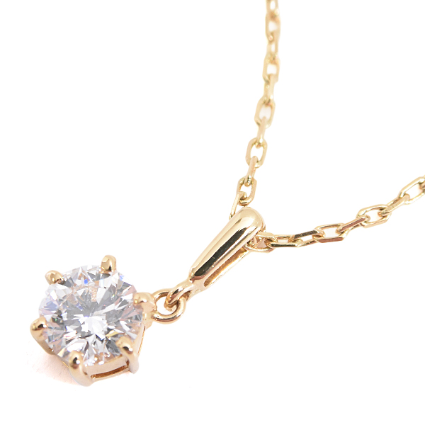 ミキモト ネックレス レディース ダイヤモンド ネックレス 0.540ct イエローゴールド MIKIMOTO K18 中古