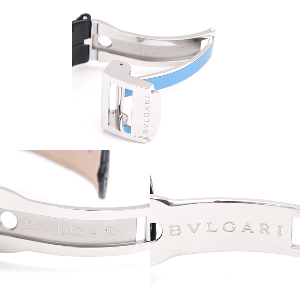 ブルガリ 時計 メンズ ブルガリブルガリ ソロテンポ 自動巻 シルバー文字盤  裏スケ ステンレス SS BVLGARI BB39C6SLD 中古