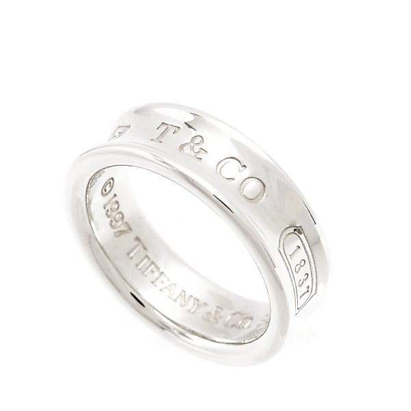 ティファニー 指輪 メンズ 1837 リング 実測15号 幅6.8mm スターリングシルバー TIFFANY SV925 Ag925 中古