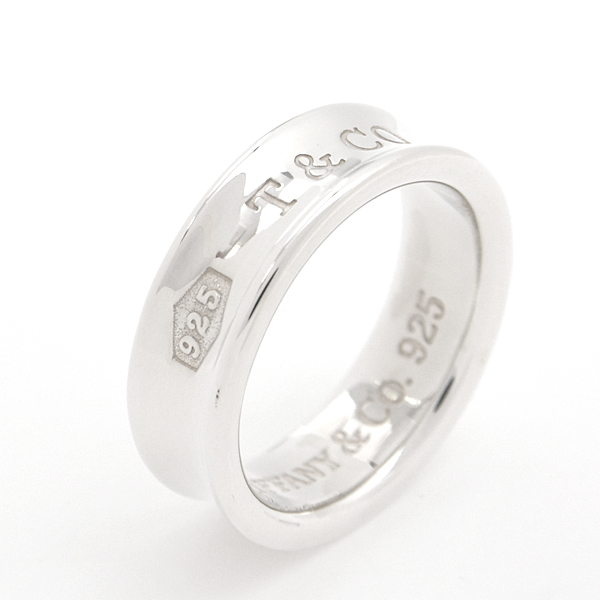 ティファニー 指輪 メンズ 1837 リング 実測15号 幅6.8mm スターリングシルバー TIFFANY SV925 Ag925 中古