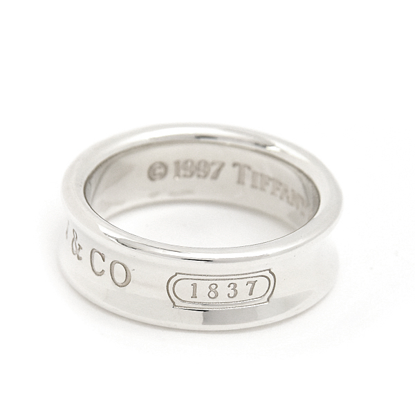 ティファニー 指輪 メンズ 1837 リング 実測15号 幅6.8mm スターリングシルバー TIFFANY SV925 Ag925 中古