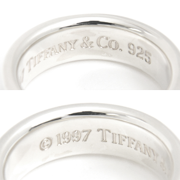 ティファニー 指輪 メンズ 1837 リング 実測15号 幅6.8mm スターリングシルバー TIFFANY SV925 Ag925 中古