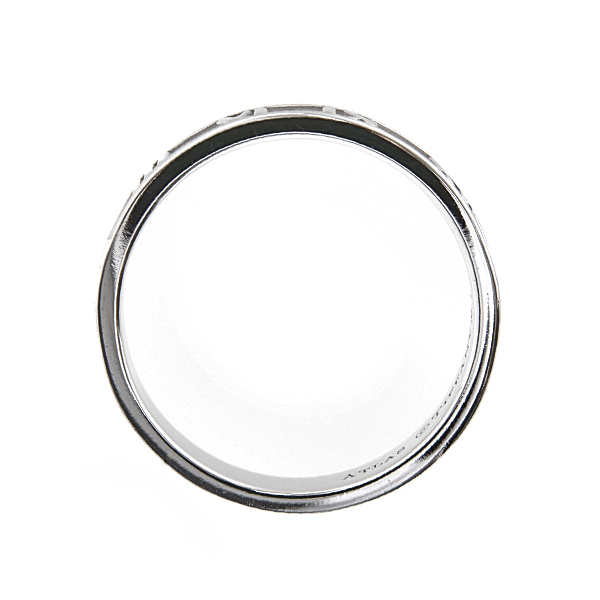 ティファニー 指輪 メンズ アトラス リング 17号強程度 幅4mm ホワイトゴールド TIFFANY 750WG K18 中古