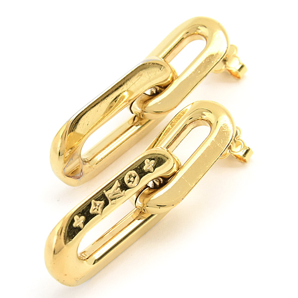 ルイヴィトン ピアス レディース ブックドレイユ ドゥーブル2マイヨン PM ゴールド GP Louis Vuitton MP2990 中古