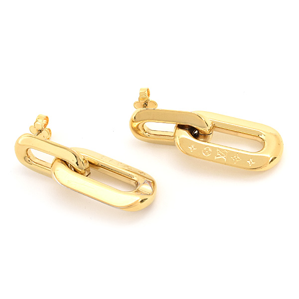 ルイヴィトン ピアス レディース ブックドレイユ ドゥーブル2マイヨン PM ゴールド GP Louis Vuitton MP2990 中古