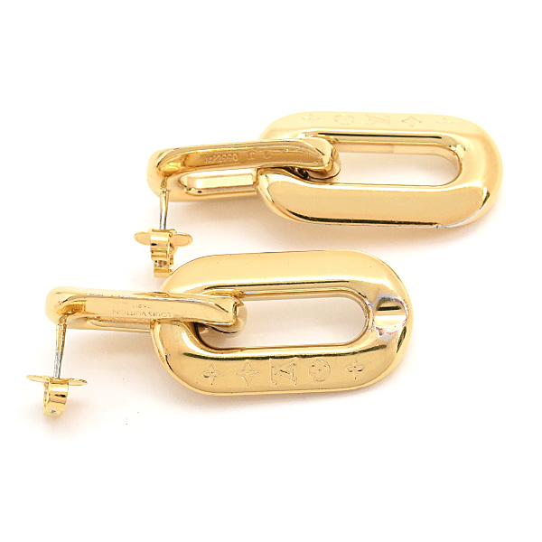 ルイヴィトン ピアス レディース ブックドレイユ ドゥーブル2マイヨン PM ゴールド GP Louis Vuitton MP2990 中古