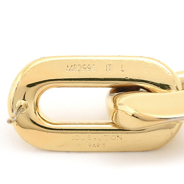 ルイヴィトン ピアス レディース ブックドレイユ ドゥーブル2マイヨン PM ゴールド GP Louis Vuitton MP2990 中古