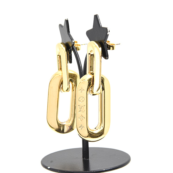 ルイヴィトン ピアス レディース ブックドレイユ ドゥーブル2マイヨン PM ゴールド GP Louis Vuitton MP2990 中古