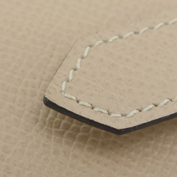 エルメス 財布 レディース ベアンミニ X刻 二つ折り コンパクトウォレット ヴォーエプソン トレンチ ベージュ系 HERMES 中古