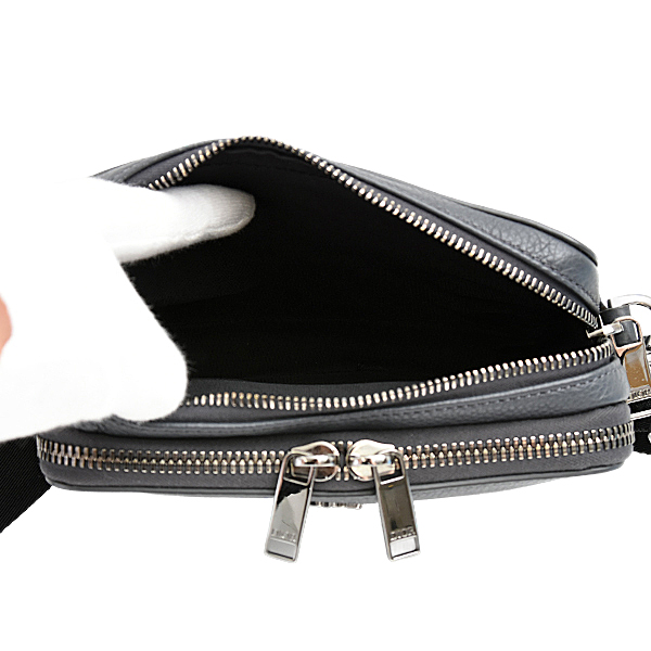 クリスチャンディオール バッグ ユニセックス アトリエ ミニショルダーバッグ レザー ダークグレー Christian Dior 2DSBC119 中古