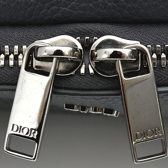 クリスチャンディオール バッグ ユニセックス アトリエ ミニショルダーバッグ レザー ダークグレー Christian Dior 2DSBC119 中古