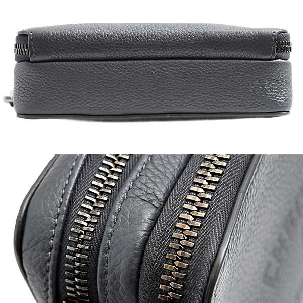 クリスチャンディオール バッグ ユニセックス アトリエ ミニショルダーバッグ レザー ダークグレー Christian Dior 2DSBC119 中古