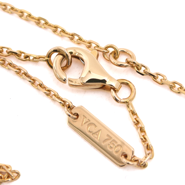 ヴァンクリーフ&アーペル ネックレス レディース ヴィンテージアルハンブラ ホワイトシェル ネックレス イエローゴールド Van Cleef & Arpels 750YG 中古