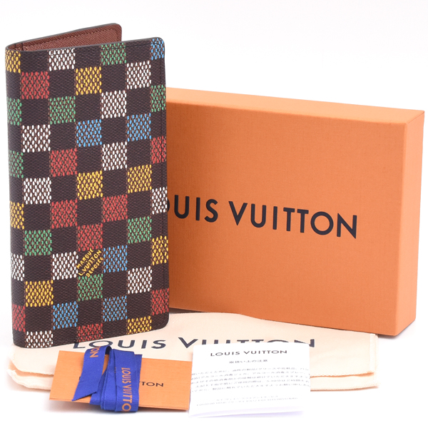 ルイヴィトン 財布 メンズ LV バーズ・ダミエ ポルトフォイユ・ブラザ 二つ折り長財布 マルチカラー Louis Vuitton N00141 未使用展示品