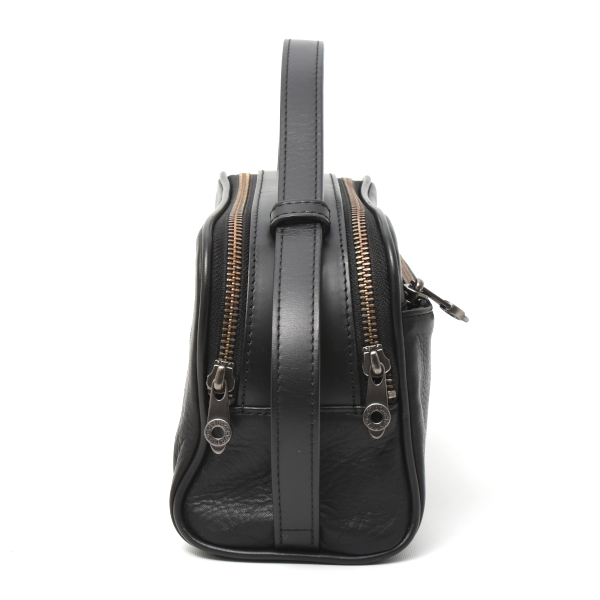 ハンティングワールド バッグ メンズ セカンドバッグ クラッチバッグ ポーチ レザー ブラック HUNTING WORLD 中古