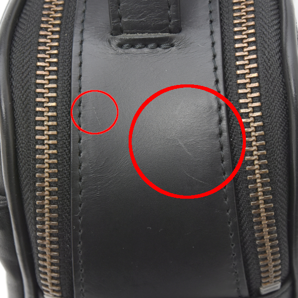 ハンティングワールド バッグ メンズ セカンドバッグ クラッチバッグ ポーチ レザー ブラック HUNTING WORLD 中古